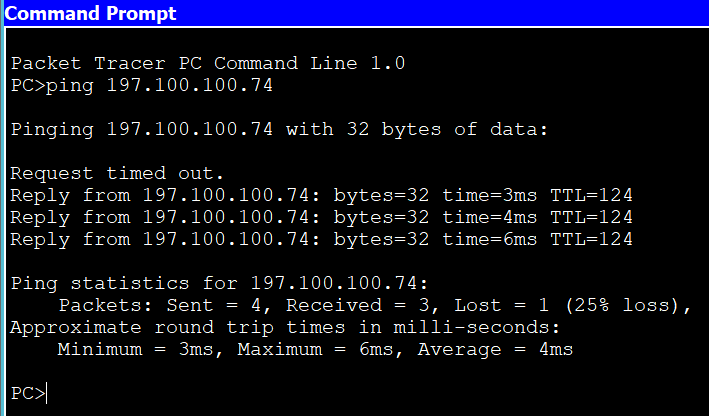 Static Configuration on 4 Routers